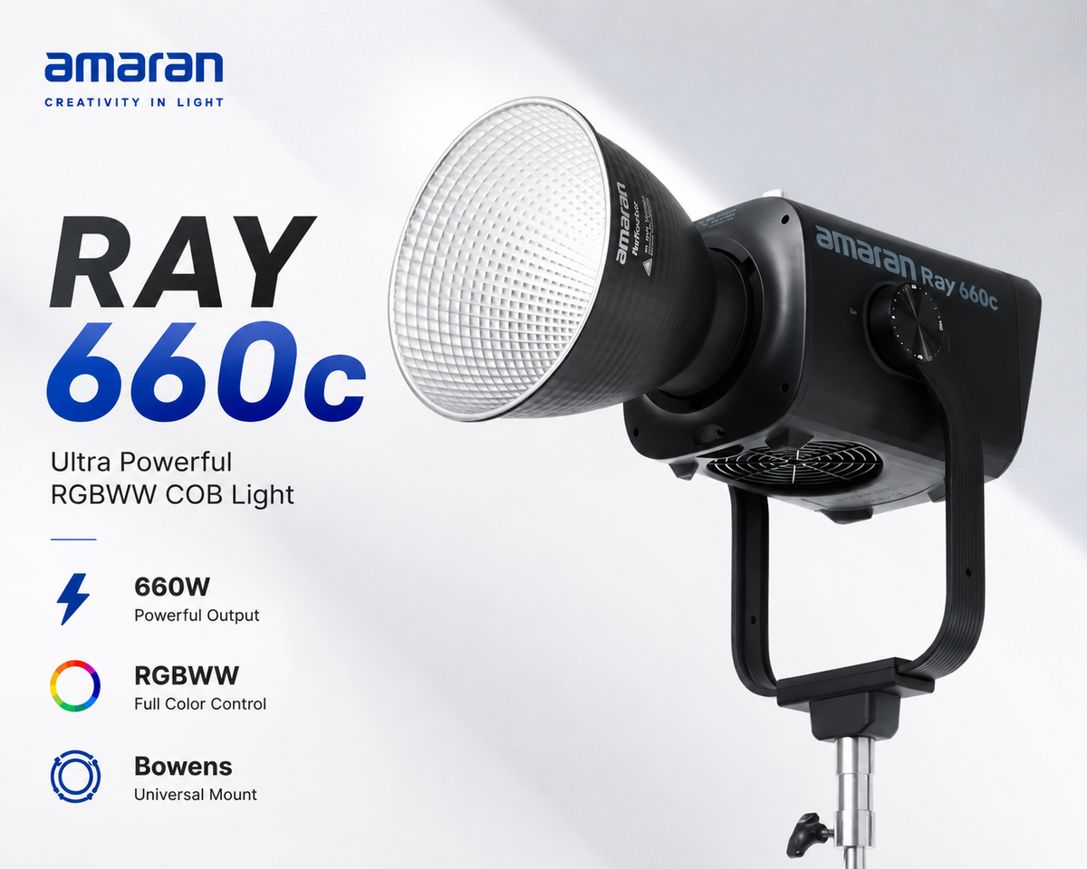 Amaran RAY 660c OmniColor COB LED Light | 660W Full Color IP54 Professional