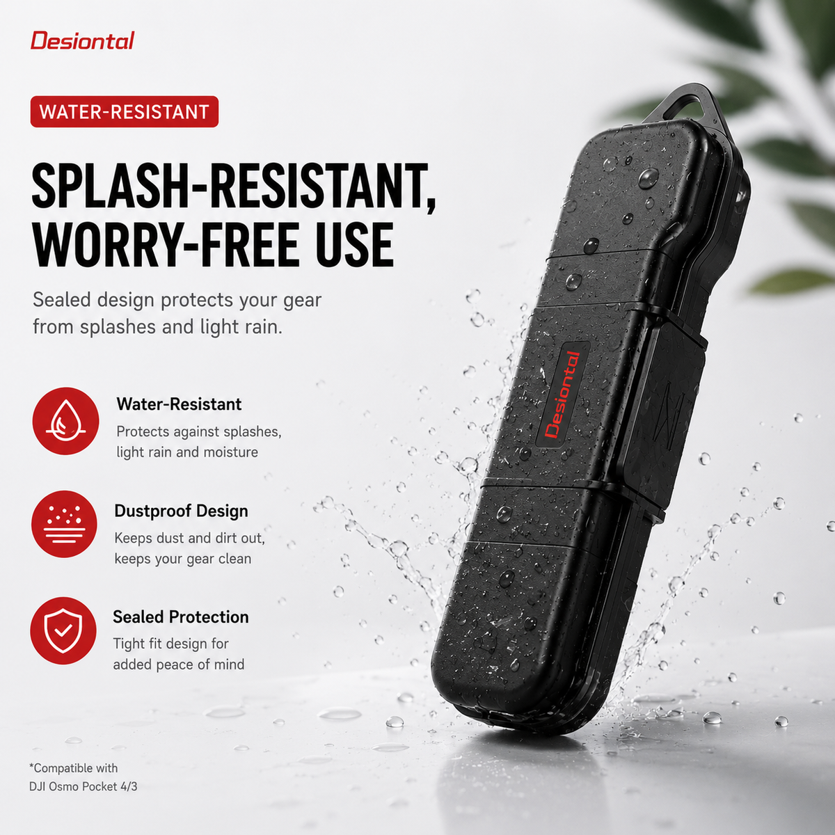 Desiontal PC01 Protective Case for DJI Osmo Pocket 4 / Pocket 3 | Hard Shell Storage Case