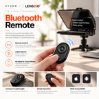LENSGO TCQI 8 Pocket Teleprompter 8-Inch for DJI Osmo Pocket 4 / Pocket 3