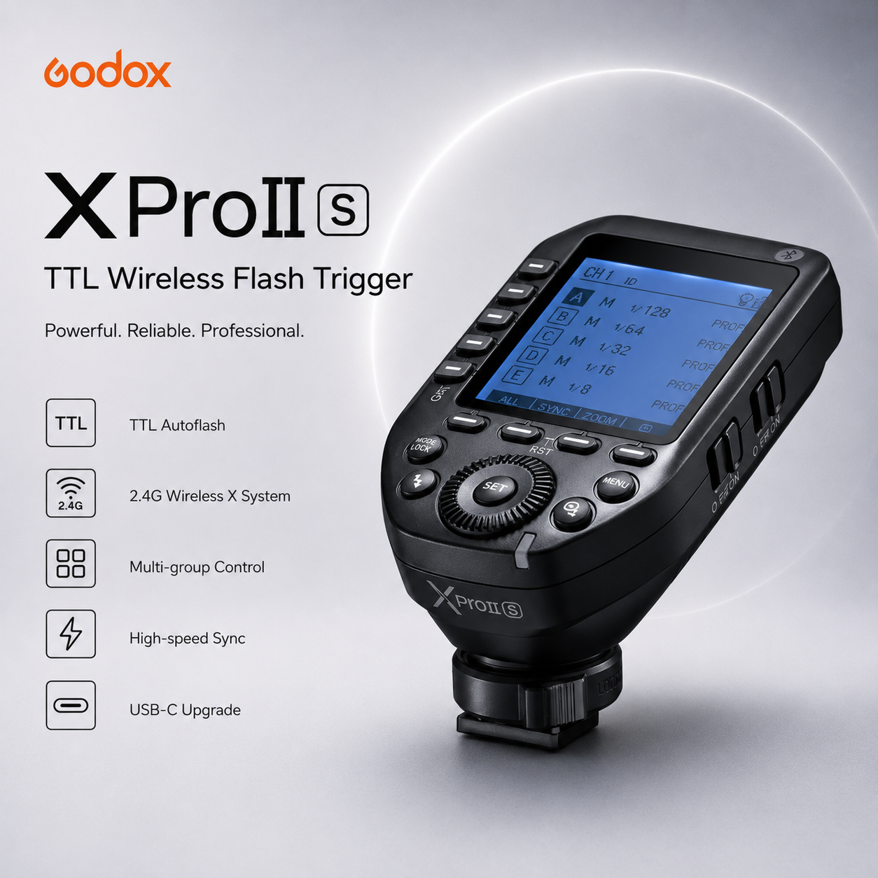 Godox XPro II TTL Wireless Flash Trigger | 2.4G X System | HSS 1/8000s | Multi-Group Control
