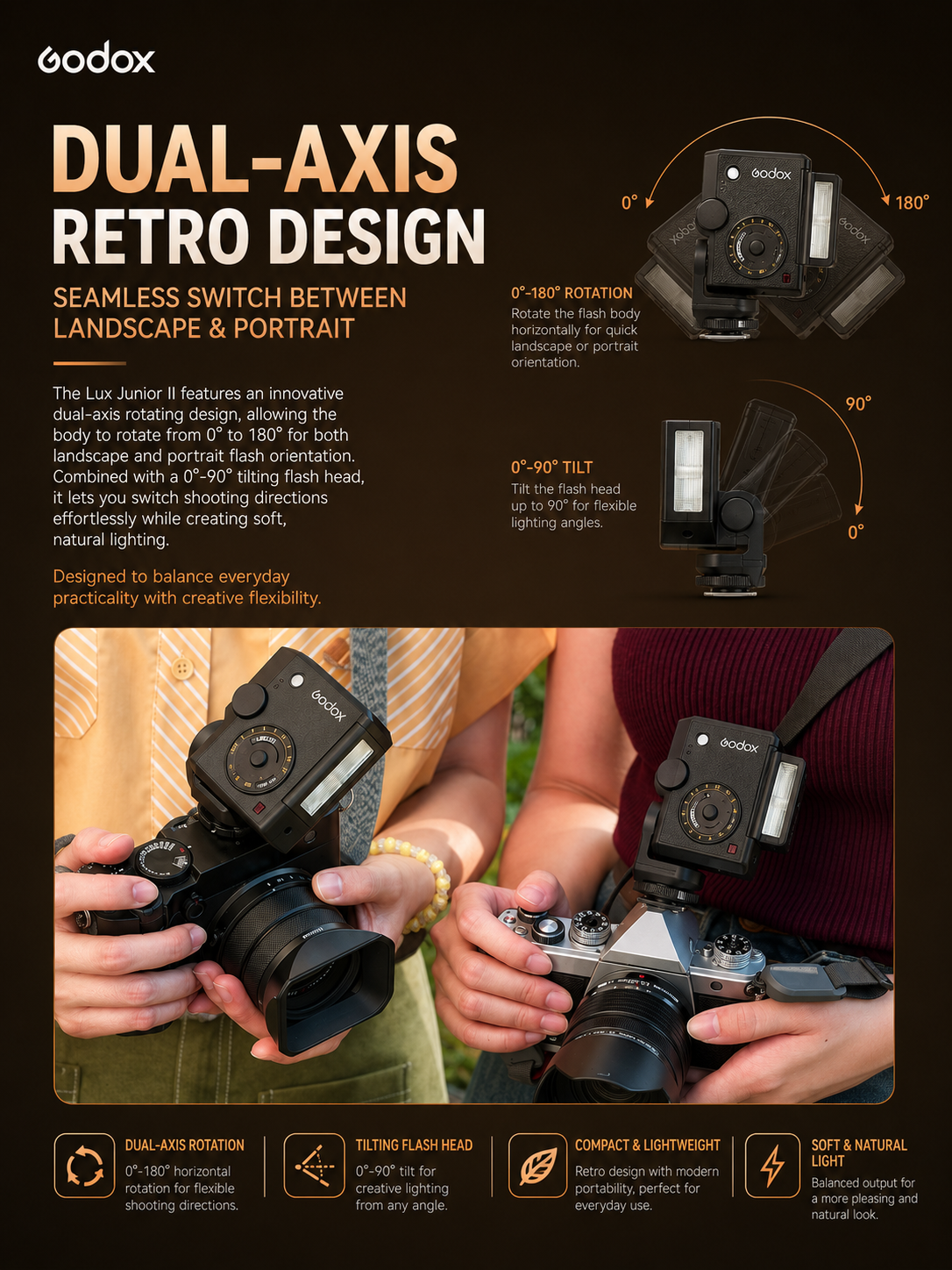 Godox Lux Junior II Retro Camera Flash