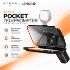 LENSGO TCQI 8 Pocket Teleprompter 8-Inch for DJI Osmo Pocket 4 / Pocket 3