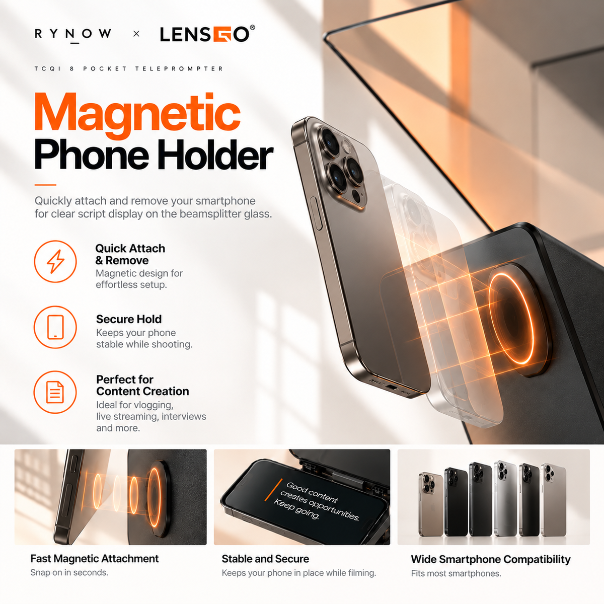 LENSGO TCQI 8: Magnetic Phone Setup