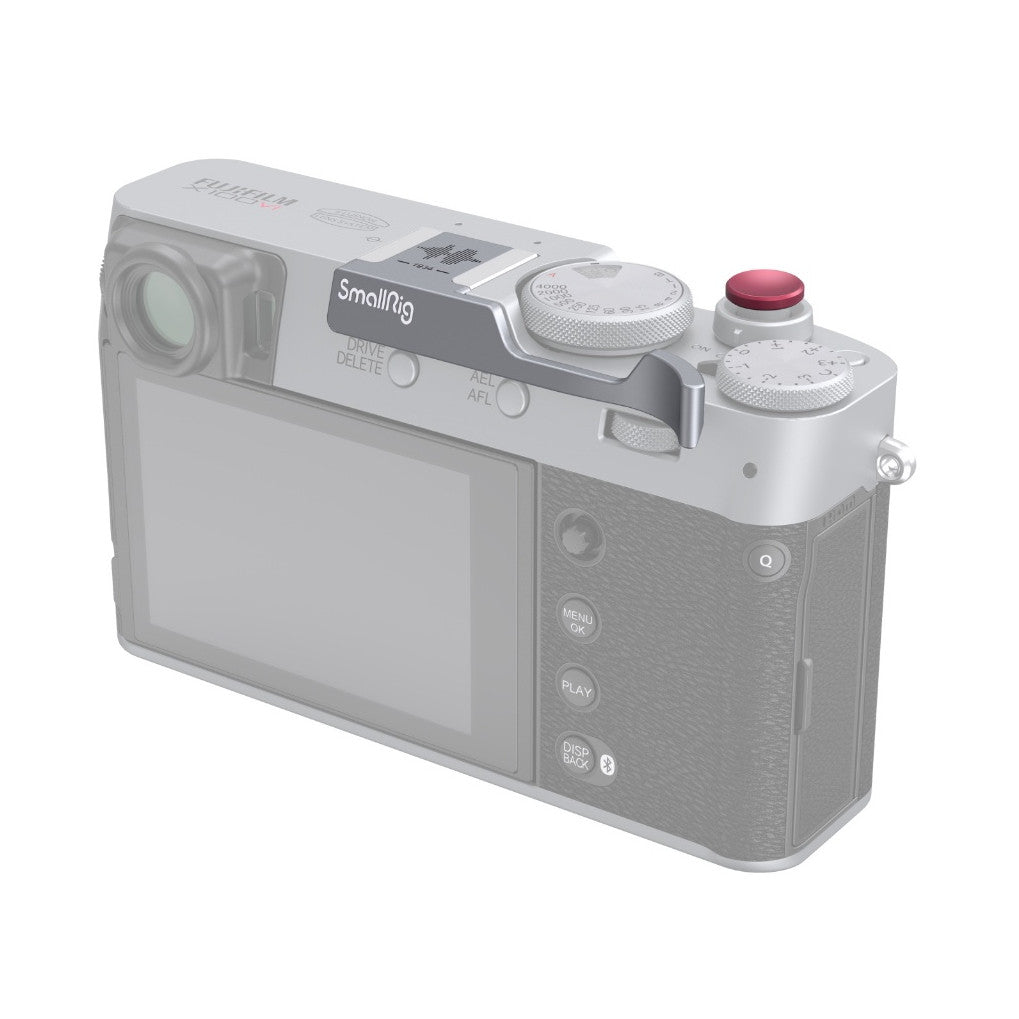 SmallRig 4566 Thumb Grip for FUJIFILM X100VI X100V Silver｜Hot Shoe Mounted Ergonomic Grip