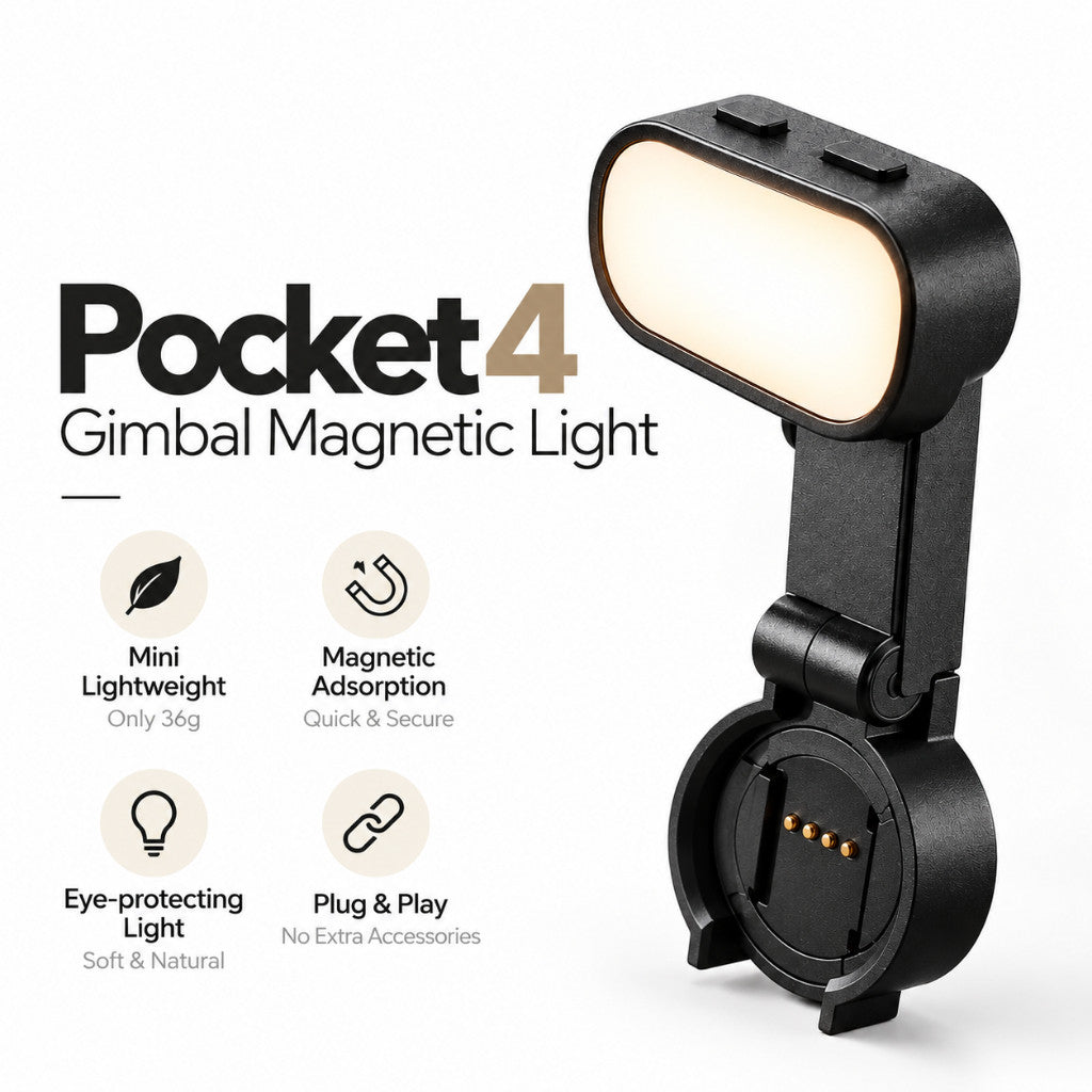 Pocket 4 Gimbal Magnetic LED Fill Light for DJI Osmo Pocket 4 Only