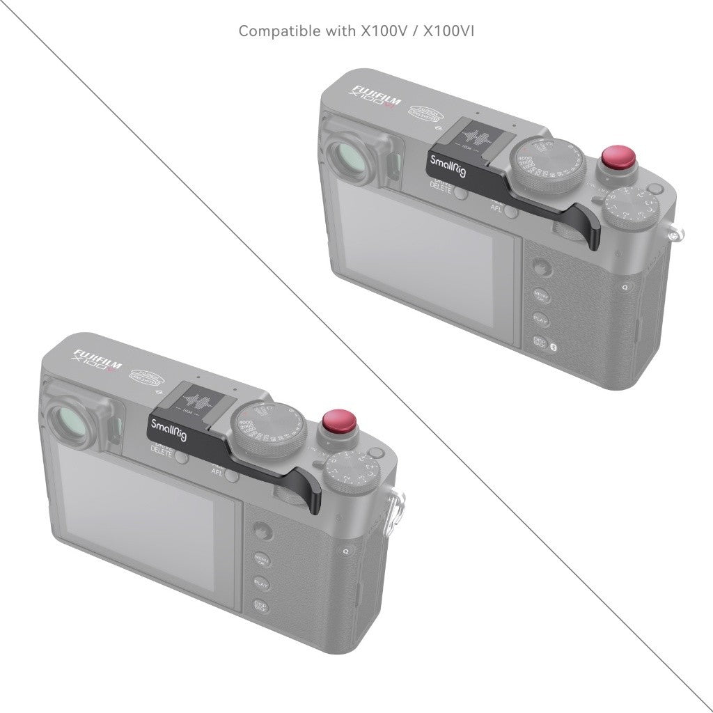 SmallRig 4559 Thumb Grip for FUJIFILM X100VI / X100V (Black)｜Hot Shoe Mounted Ergonomic Grip