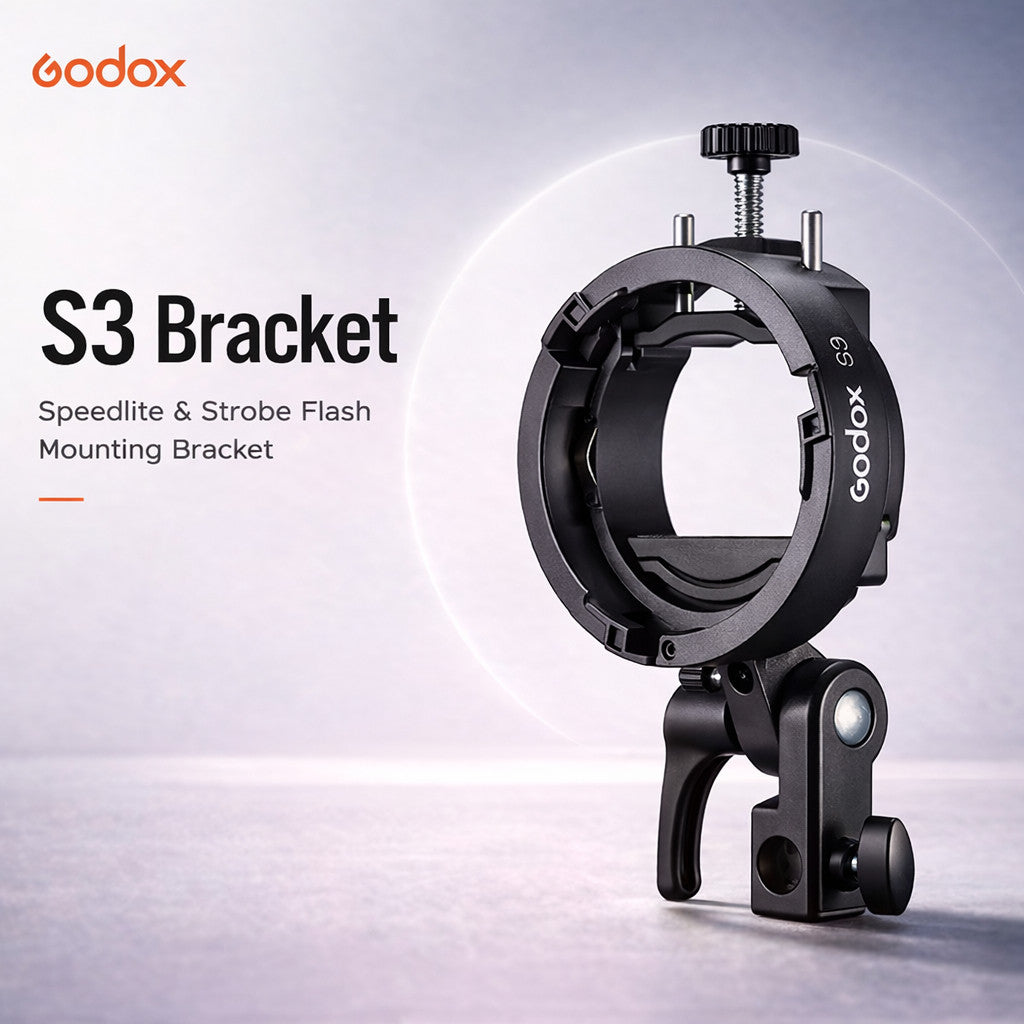 Godox S3 - Speedlite Bracket with Bowens Mount Adapter