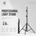 RYNOW 2.8m Professional Light Stand Foldable Photography Tripod with Spring Buffer