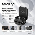 SmallRig 6359 Quick Release Backplate Support with USB-C for DJI Osmo Pocket 4P / 4 / 3 & Xtra Muse