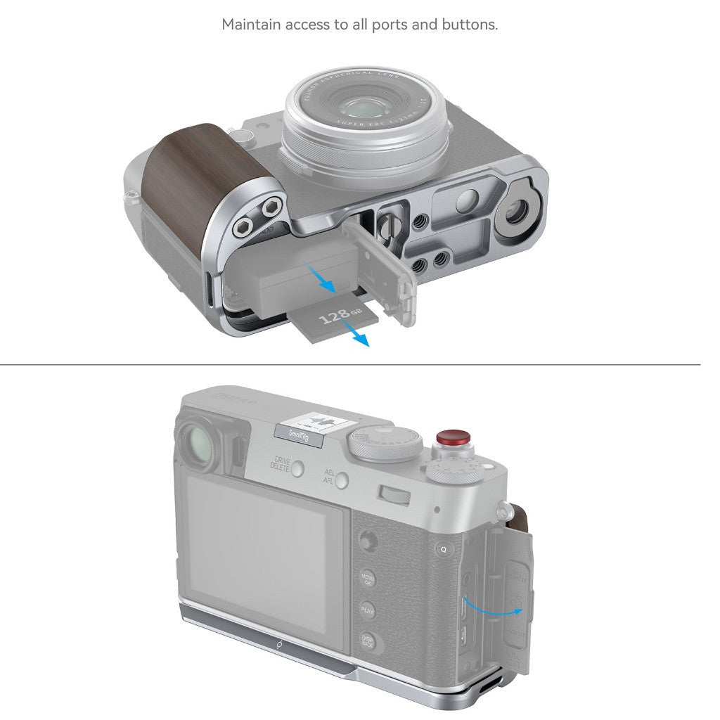 SmallRig L-Shape Mount Plate with Handle for FUJIFILM X100VI / X100V (Sliver) 4804