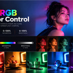Godox Litemons SR20R Portable RGB LED Ring Light for Photography, Video Recording & Live Streaming