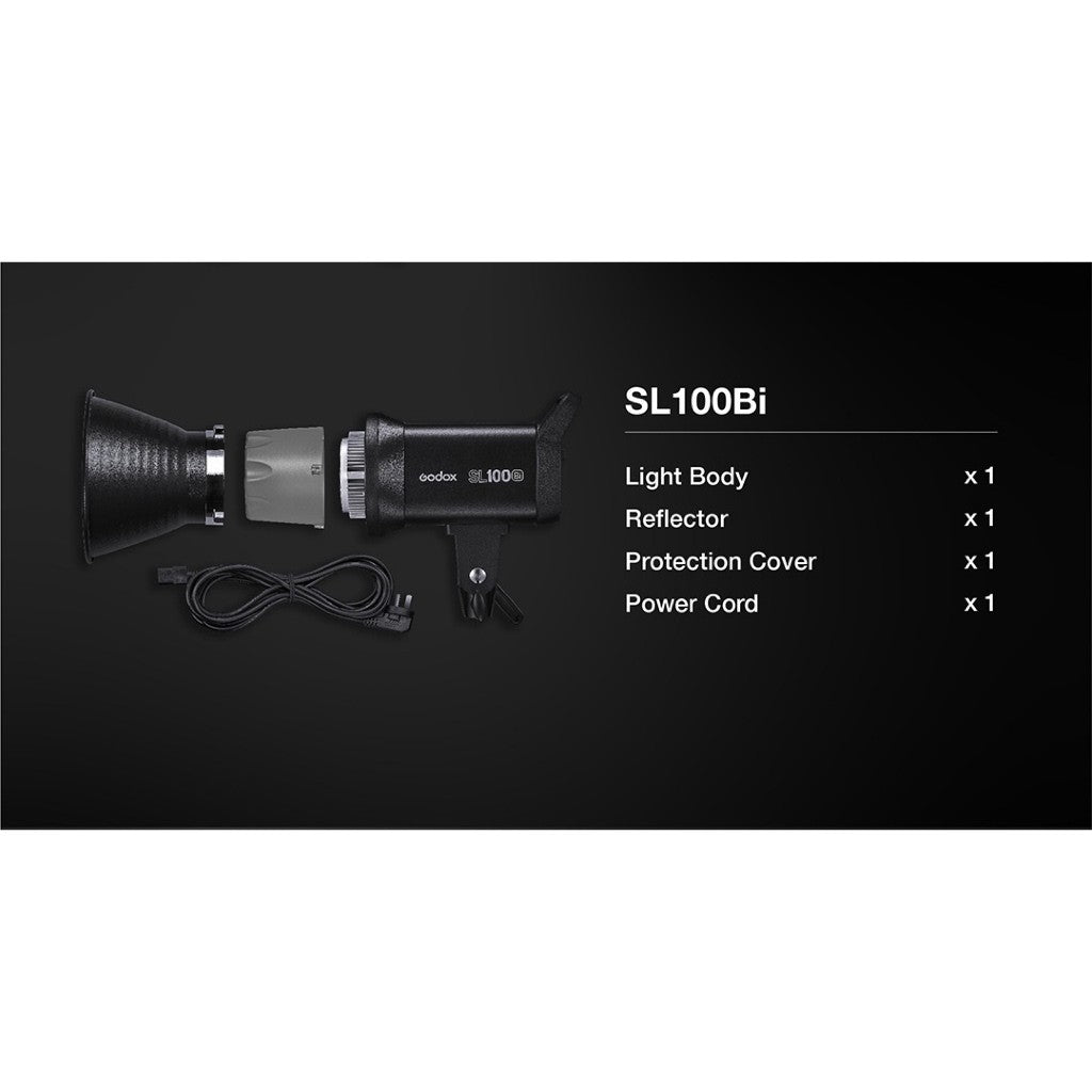 Godox SL100Bi — Studio LED Video Light | 100W, Bi-Color 2800–6500K, Bowens Mount
