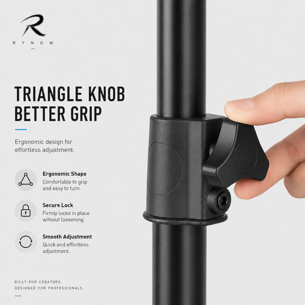RYNOW 2.8m Professional Light Stand Foldable Photography Tripod with Spring Buffer - Reliable Results