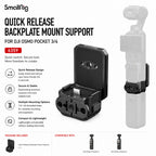 SmallRig 6359 Quick Release Backplate Mount wi130.9th USB-C for DJI Osmo Pocket 4P / 4 / 3 & Xtra Muse
