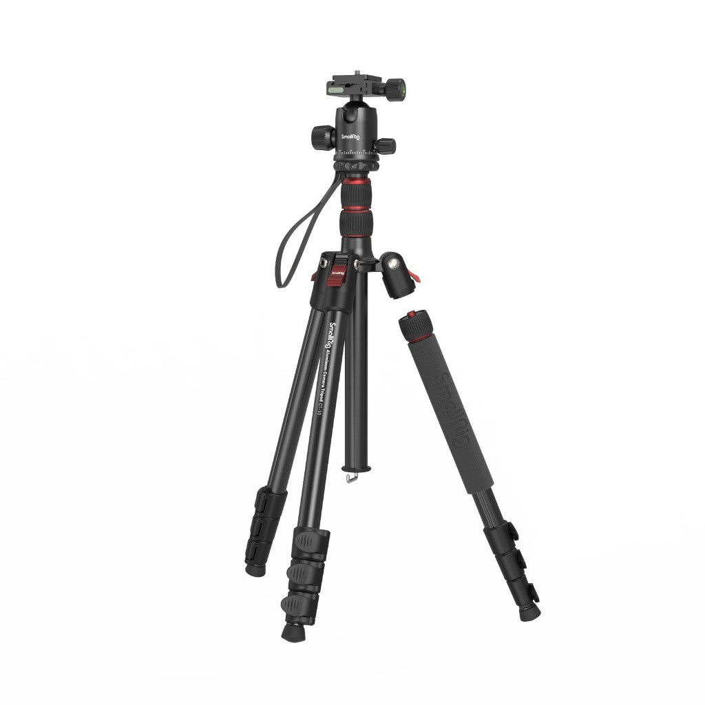 SmallRig CT-10 Aluminum Camera Tripod 3935, 180cm Travel Tripod with Arca Ball Head & Phone Holder, 15kg Load