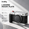 SmallRig 5447 L-Shaped Mount Plate Silicone Handle for Fujifilm X-E5 Silver L Plate Grip