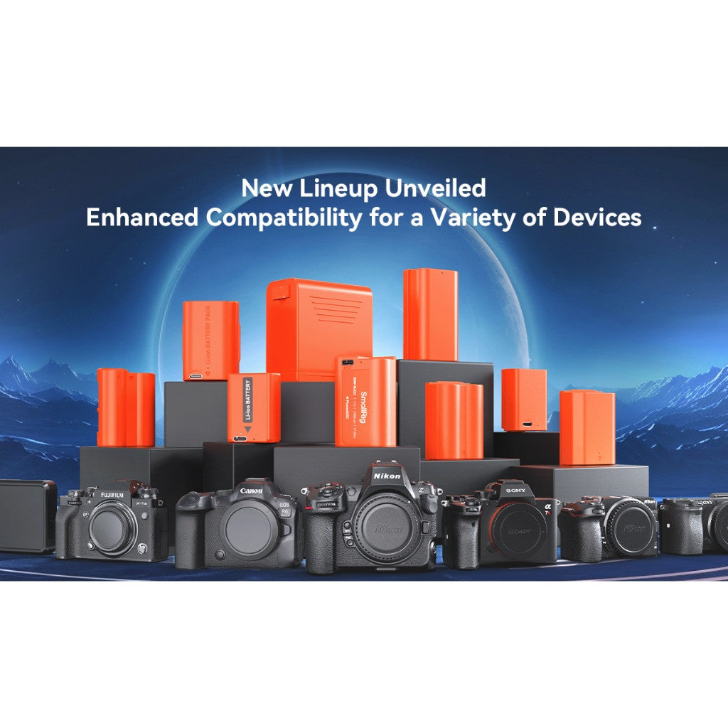 SmallRig NP-FZ100 USB-C Rechargeable Camera Battery 2400mAh for Sony Cameras Orange 4969