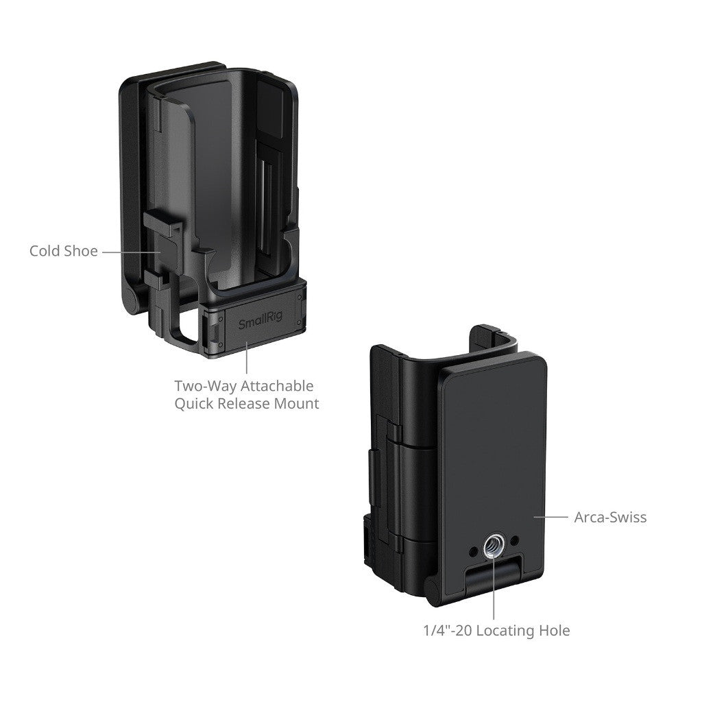 SmallRig 6009 Attachable Backplate Support for DJI Osmo Pocket 4P / Pocket 4 Magnetic Mount Cage