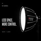 TRIOPO K3-55/65cm Quick Release Deep Octa Softbox 55/65cm Bowens Mount Portable Parabolic Soft Light