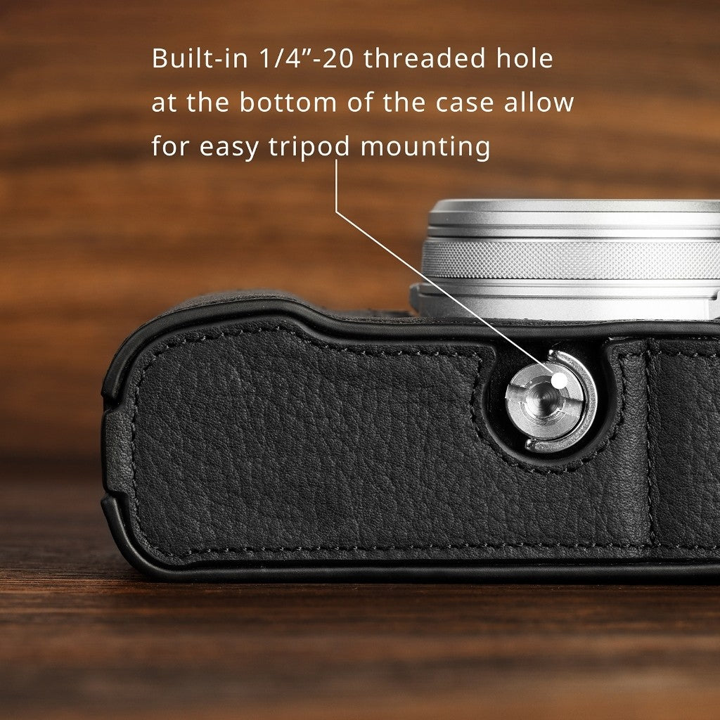 SmallRig 4700 Leather Half Case Kit for FUJIFILM X100VI Black with PU Shoulder Strap