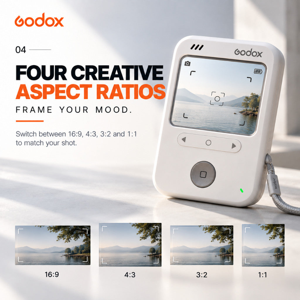 Godox C100 Transparent Viewfinder Camera Pure Optical Viewfinder Center-Weighted Light Metering