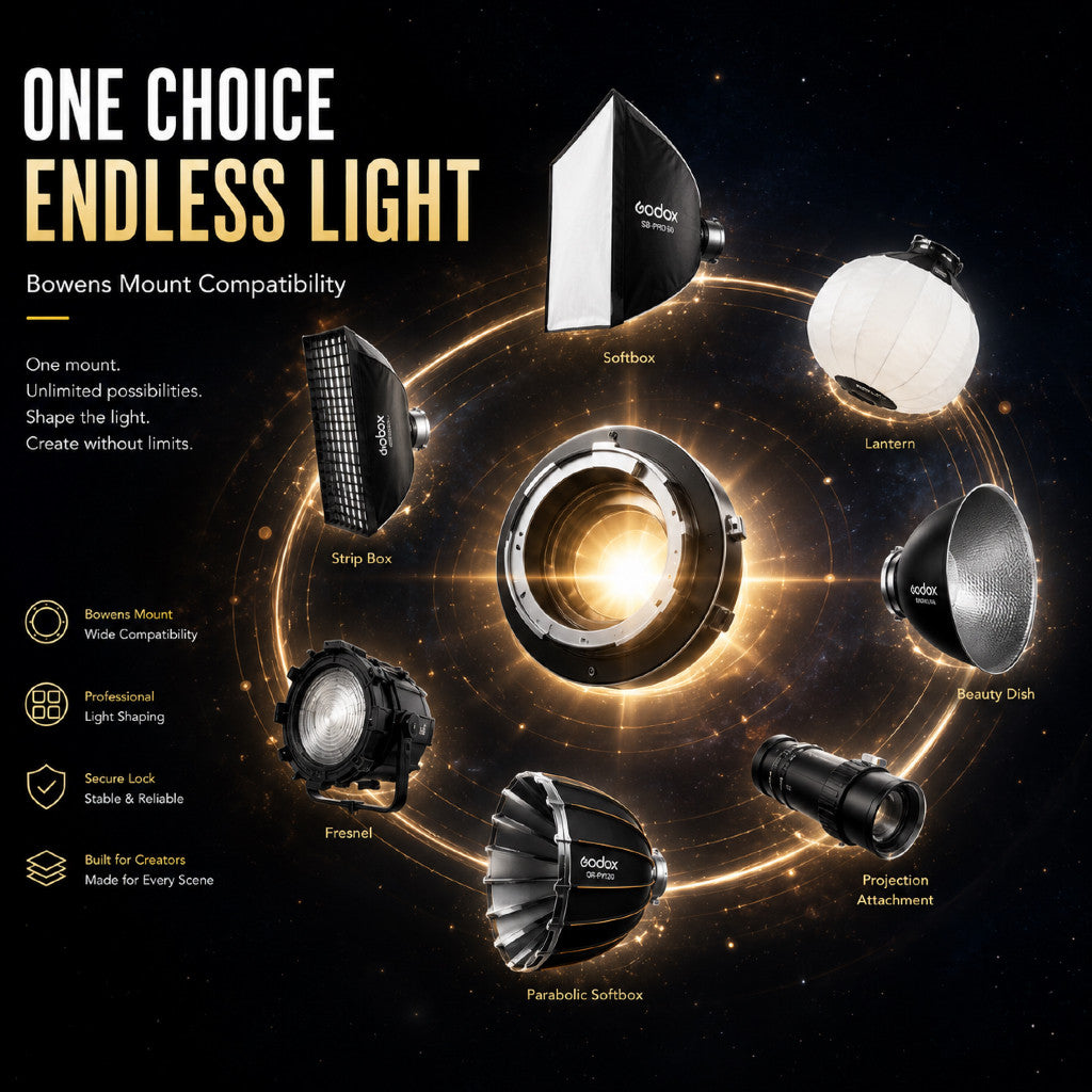 Godox SL100Bi — Studio LED Video Light | 100W, Bi-Color 2800–6500K, Bowens Mount