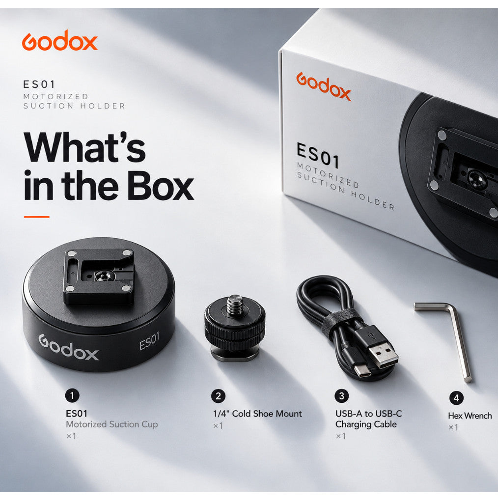 Godox ES01 Motorized Suction Holder Electric Suction Base Automatic Vacuum Mount
