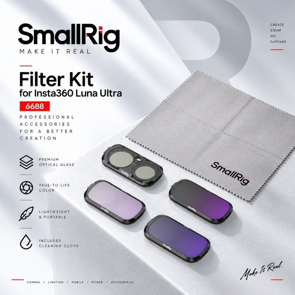SmallRig 6688 Filter Kit for Insta360 Luna Ultra ND16 ND64 ND128 CPL Filter