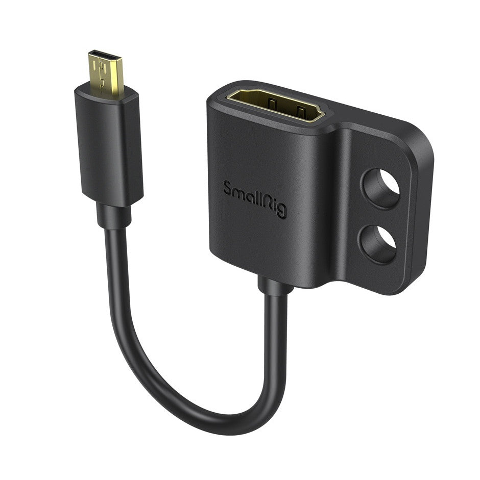 SmallRig 3021 Ultra Slim 4K HDMI Adapter Cable D to A Micro HDMI Type D Male to HDMI Type A Female