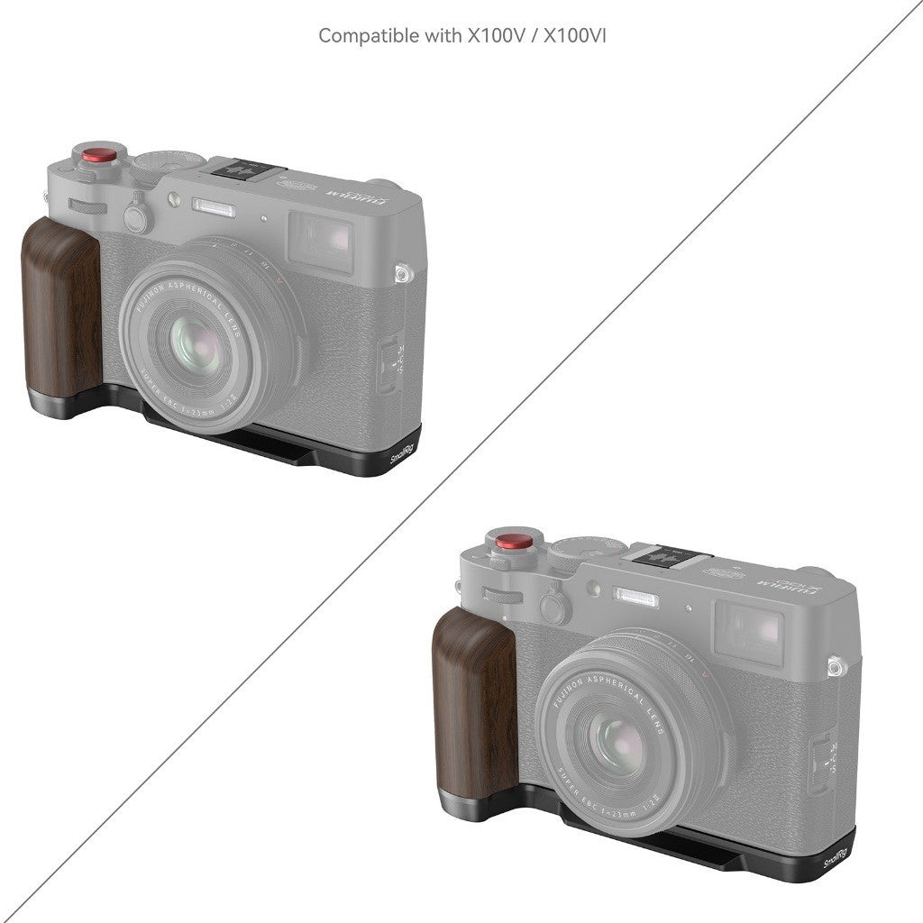 SmallRig 4805 Wooden L-Shape Grip for FUJIFILM X100VI X100V Black Arca-Swiss Quick Release