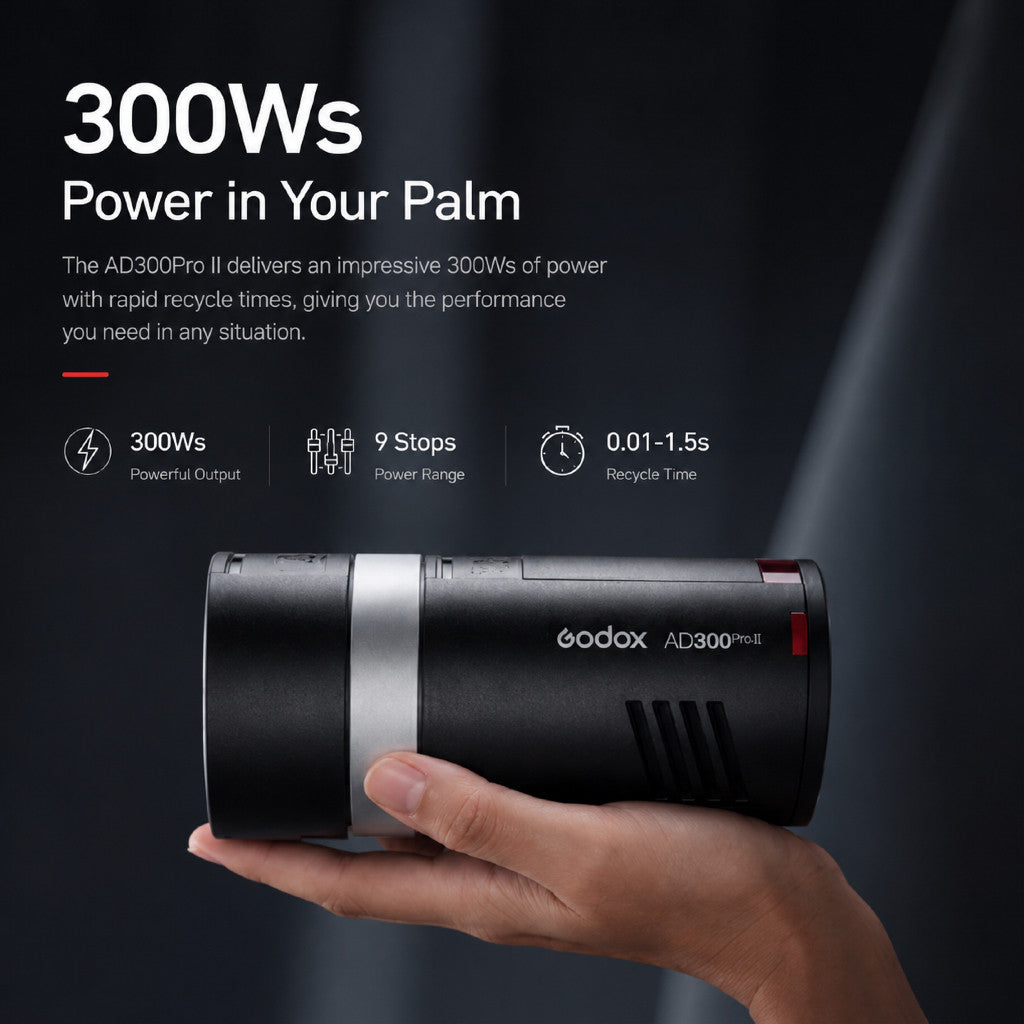 Godox AD300Pro II - 300Ws, TTL, HSS 1/8000s, Portable