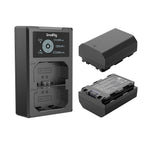 SmallRig NP-FZ100 Camera Battery & Dual Fast Charger Kit 3824B 2040mAh x2 with LCD Display USB-C Charging Kit