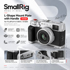 SmallRig 4555B L-Shape Mount Plate with Handle for FUJIFILM X100VI /X100V Silver