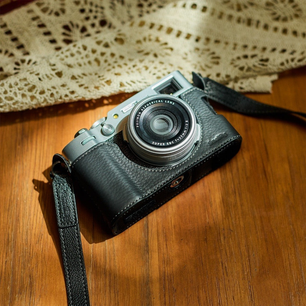 SmallRig 5622 Camera Leather Case Kit for FUJIFILM X100VI Black Half Case with Flip Cover Shoulder Strap