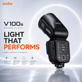 Godox V100 — TTL Round Head Speedlite | 100Ws, HSS 1/8000s, Touchscreen, 2.4G