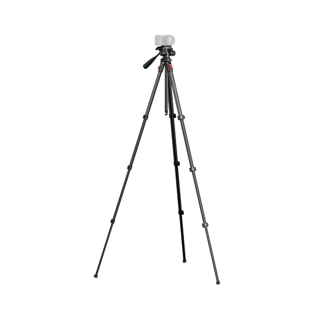 SmallRig 5474 Video Tripod 172cm Aluminum Tripod with Fluid Head 5kg Load Quick Release Plate