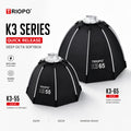 TRIOPO K3-55/65cm Quick Release Deep Octa Softbox 55/65cm Bowens Mount Portable Parabolic Soft Light