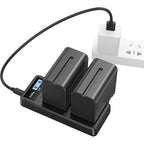 SmallRig NP-F970 Battery & Dual Charger Kit 3823 7800mAh 2-Pack with LCD Display USB-C