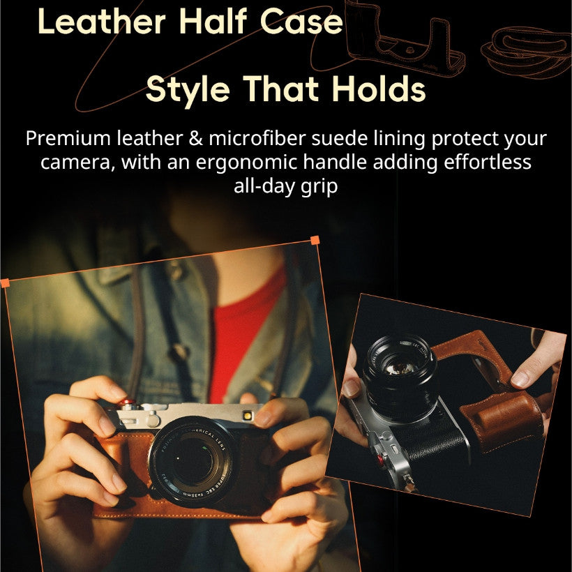 SmallRig 5447 L-Shaped Mount Plate Silicone Handle for Fujifilm X-E5 Silver L Plate Grip