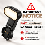 Pocket 4 Gimbal Magnetic LED Fill Light for DJI Osmo Pocket 4 Only
