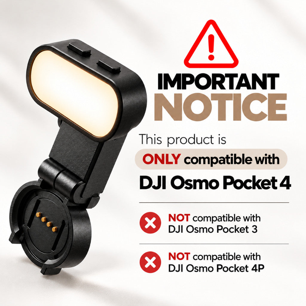 Pocket 4 Gimbal Magnetic LED Fill Light for DJI Osmo Pocket 4 Only