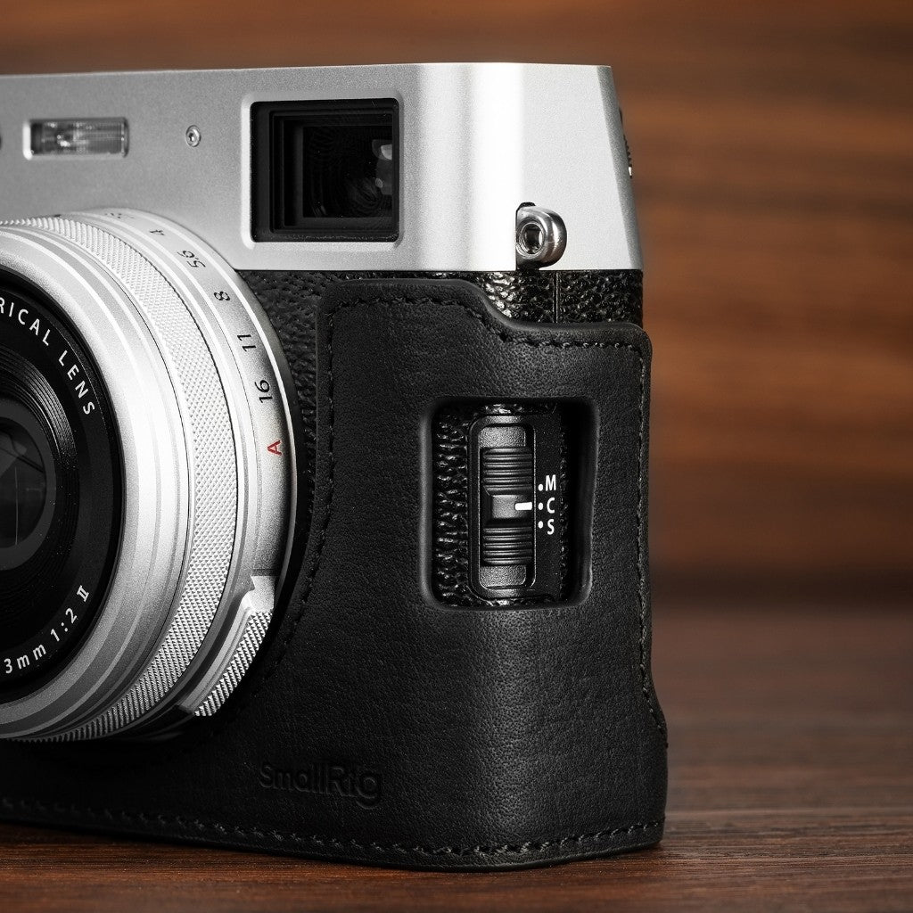 SmallRig 4700 Leather Half Case Kit for FUJIFILM X100VI Black with PU Shoulder Strap