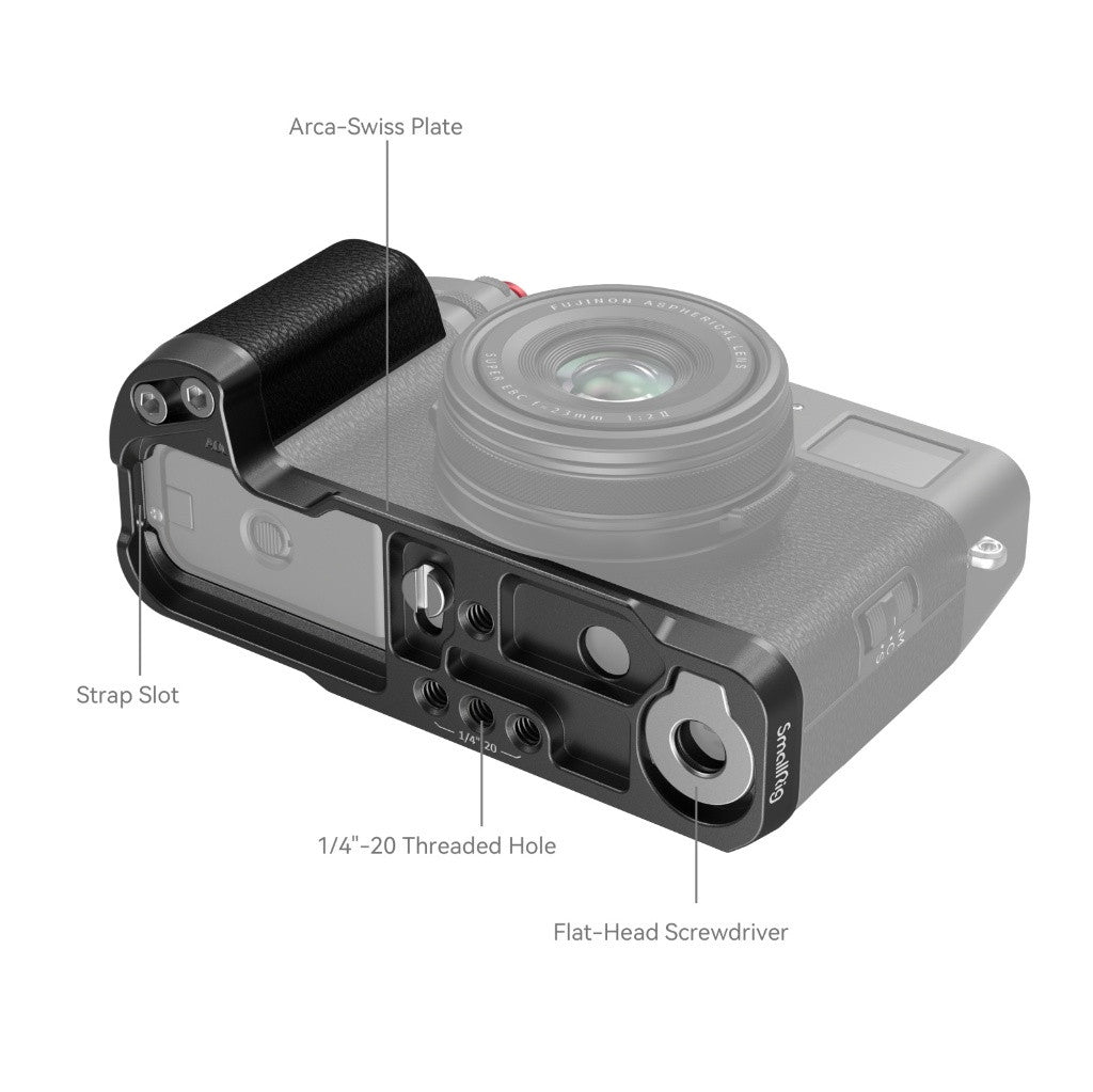 SmallRig 4556B L-Shape Mount Plate with Handle for FUJIFILM X100VI X100V Black