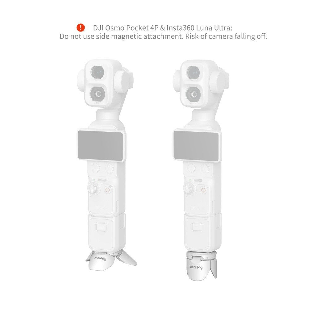 SmallRig 6794 Mini Tripod for Action Cameras｜Auto-Deploy Magnetic Legs｜1/4"-20 Mount｜White