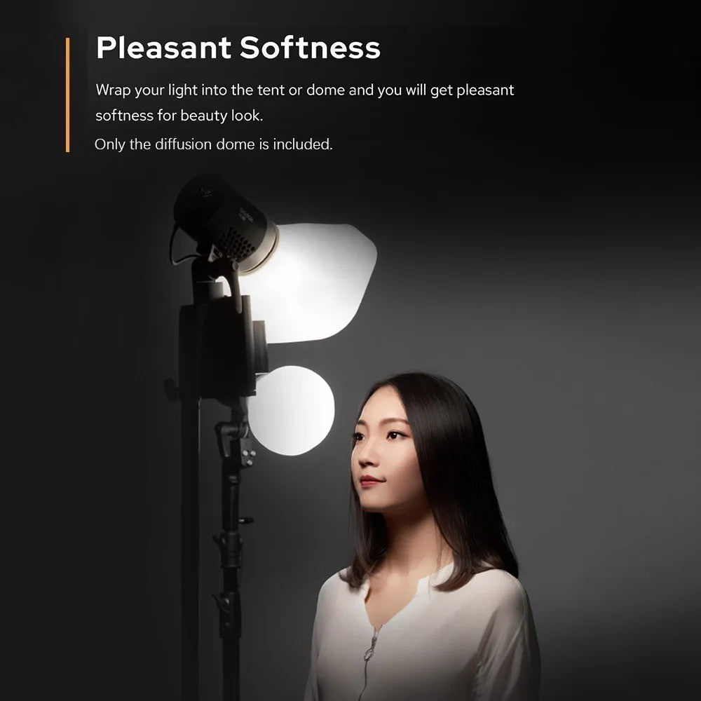 Godox ML-CD15 Diffuser Dome Kit with 3 Adapters for Photography Light Flash Studio Photography Portrait Live Stream - Flexible Setup