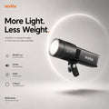 Godox RS100Bi / RS100R 100W Portable LED Video Light Built-in Battery S-Mount NFC App Control